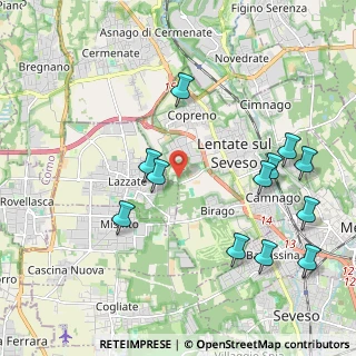 Mappa Via Benedetto Croce, 20823 Lentate sul Seveso MB, Italia (2.2925)