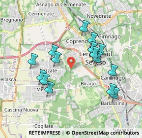 Mappa Via Benedetto Croce, 20823 Lentate sul Seveso MB, Italia (1.74375)