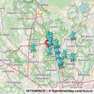 Mappa Via Benedetto Croce, 20823 Lentate sul Seveso MB, Italia (5.21786)