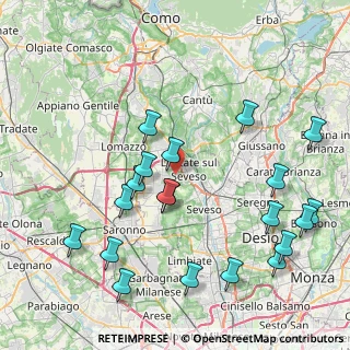 Mappa Via Benedetto Croce, 20823 Lentate sul Seveso MB, Italia (9.4075)