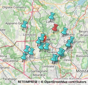 Mappa Via Benedetto Croce, 20823 Lentate sul Seveso MB, Italia (6.79389)