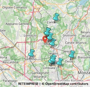 Mappa Via Benedetto Croce, 20823 Lentate sul Seveso MB, Italia (6.07545)