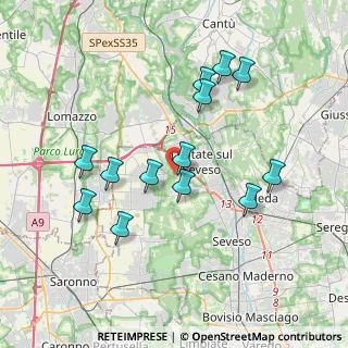 Mappa Via Benedetto Croce, 20823 Lentate sul Seveso MB, Italia (3.61923)