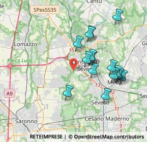 Mappa Via Benedetto Croce, 20823 Lentate sul Seveso MB, Italia (3.54125)