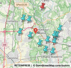 Mappa Via Benedetto Croce, 20823 Lentate sul Seveso MB, Italia (4.02615)