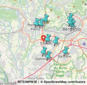Mappa Via Udine, 24048 Treviolo BG, Italia (3.43636)