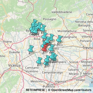 Mappa Via dei Martiri, 35018 San Martino di Lupari PD, Italia (10.5125)