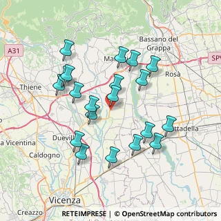 Mappa Via Vallazza, 36060 Schiavon VI, Italia (6.999)