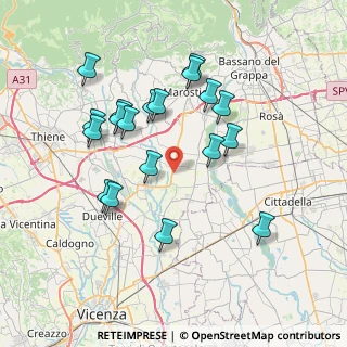 Mappa Via Vallazza, 36060 Schiavon VI, Italia (7.20105)