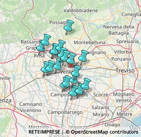 Mappa , 31033 Castelfranco Veneto TV, Italia (9.4955)