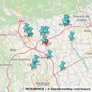 Mappa Via Astico Sandrigo, 36030 Montecchio Precalcino VI, Italia (7.94733)