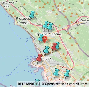 Mappa Via Sottomonte, 34135 Trieste TS, Italia (3.62083)