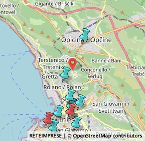 Mappa Via Sottomonte, 34135 Trieste TS, Italia (2.44909)