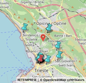 Mappa Via Sottomonte, 34135 Trieste TS, Italia (1.878)