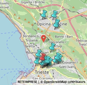 Mappa Via Sottomonte, 34135 Trieste TS, Italia (2.0095)