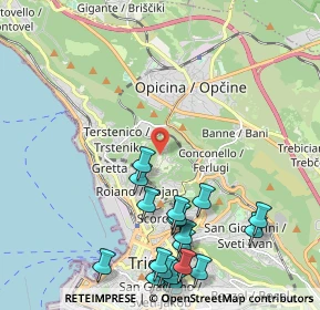 Mappa Via Sottomonte, 34135 Trieste TS, Italia (2.6245)