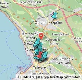 Mappa Via Sottomonte, 34135 Trieste TS, Italia (1.721)