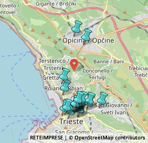 Mappa Via Sottomonte, 34135 Trieste TS, Italia (2.039)