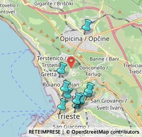 Mappa Via Sottomonte, 34135 Trieste TS, Italia (1.96909)