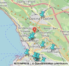 Mappa Via Sottomonte, 34135 Trieste TS, Italia (2.51909)