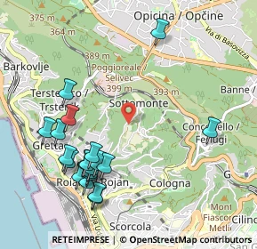 Mappa Via Sottomonte, 34135 Trieste TS, Italia (1.148)