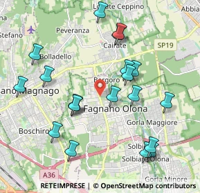 Mappa Via Moro Aldo, 21054 Fagnano Olona VA, Italia (2.0875)
