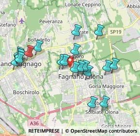 Mappa Via Moro Aldo, 21054 Fagnano Olona VA, Italia (1.874)