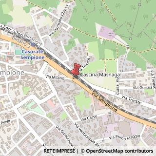 Mappa Via sempione 1/b, 21011 Casorate Sempione, Varese (Lombardia)