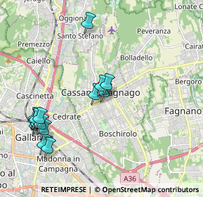 Mappa Via IV Novembre, 21012 Cassano Magnago VA, Italia (2.18067)