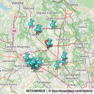 Mappa Via Martiri di Nassiriya, 22076 Mozzate CO, Italia (7.75778)