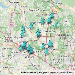 Mappa Via Martiri di Nassiriya, 22076 Mozzate CO, Italia (7.175)