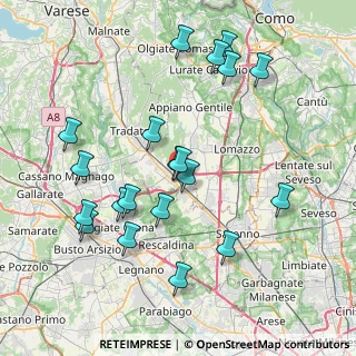 Mappa Via Martiri di Nassiriya, 22076 Mozzate CO, Italia (8.177)