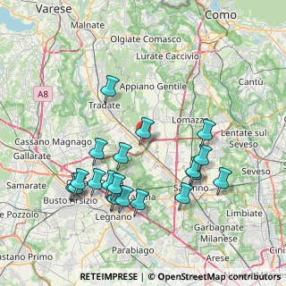 Mappa Via Martiri di Nassiriya, 22076 Mozzate CO, Italia (8.093)