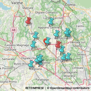 Mappa Via Caduti di Nassirya, 22076 Mozzate CO, Italia (7.06875)
