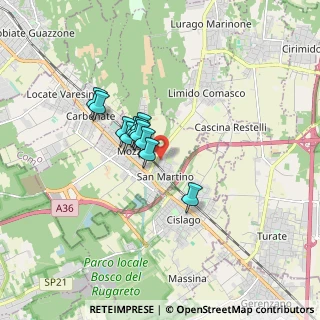 Mappa Via Martiri di Nassiriya, 22076 Mozzate CO, Italia (1.08727)