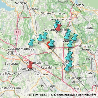 Mappa Via Foscolo Ugo, 22076 Mozzate CO, Italia (6.41941)