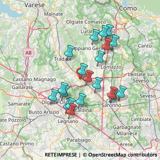 Mappa Via U. Foscolo, 22076 Mozzate CO, Italia (6.8065)