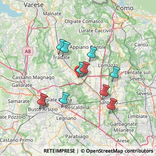 Mappa Via U. Foscolo, 22076 Mozzate CO, Italia (6.54455)