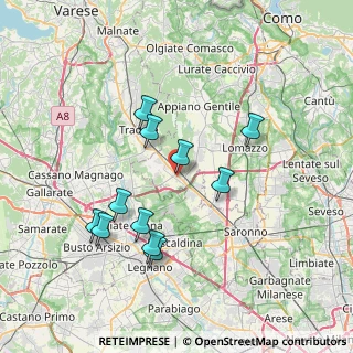 Mappa Via U. Foscolo, 22076 Mozzate CO, Italia (6.93)