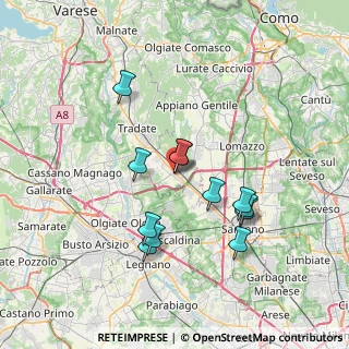 Mappa Via Foscolo Ugo, 22076 Mozzate CO, Italia (6.48583)