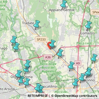 Mappa Via U. Foscolo, 22076 Mozzate CO, Italia (6.478)