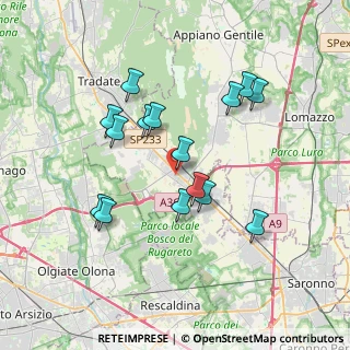 Mappa Via U. Foscolo, 22076 Mozzate CO, Italia (3.34067)