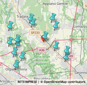 Mappa Via U. Foscolo, 22076 Mozzate CO, Italia (4.472)