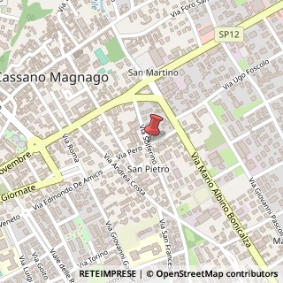 Mappa Via Pero, 11, 21012 Cassano Magnago VA, Italia, 21012 Magnago, Milano (Lombardia)