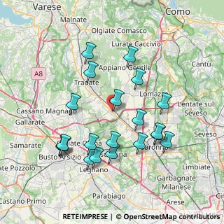 Mappa Strada Statale N., 22076 Mozzate CO, Italia (7.552)