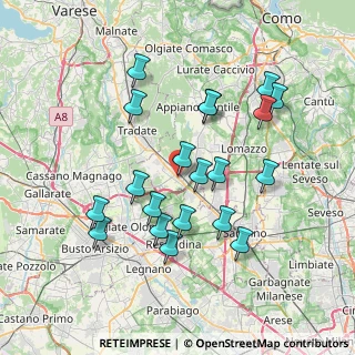 Mappa Strada Statale N., 22076 Mozzate CO, Italia (7.1205)