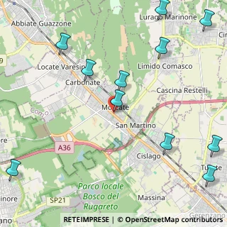 Mappa Strada Statale N., 22076 Mozzate CO, Italia (2.91545)