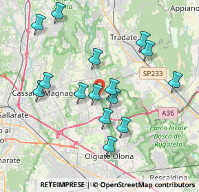 Mappa Via Poligono, 21054 Fagnano Olona VA, Italia (3.696)