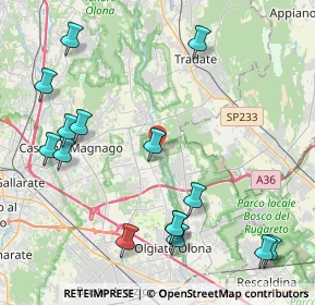 Mappa Via Poligono, 21054 Fagnano Olona VA, Italia (5.08933)