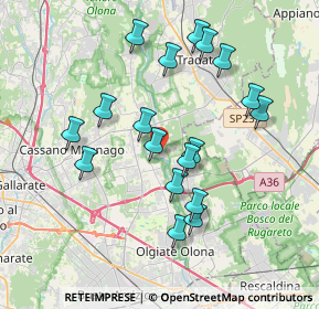 Mappa Via Poligono, 21054 Fagnano Olona VA, Italia (3.56833)